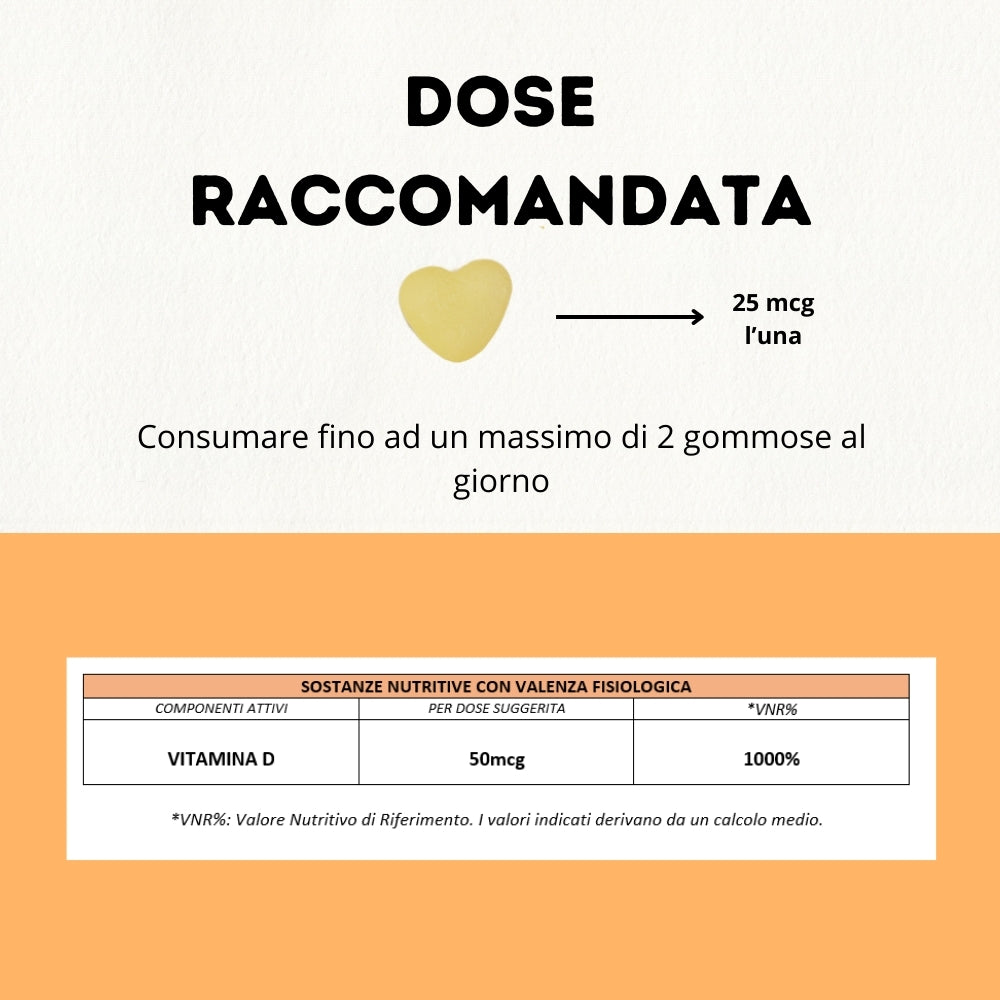 Gummyvit Vitamin D - per apporto di vitamina D e migliorare la salute di ossa e muscoli